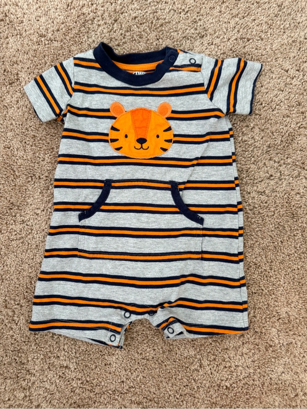 Child of Mine by Carter’s Baby Boy Tiger Striped Romper - Size 12M